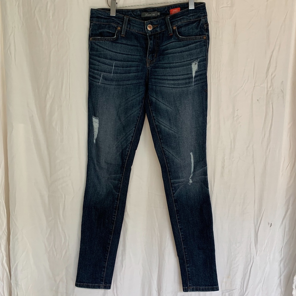 Level 99 - Slightly Distressed Skinny Jeans